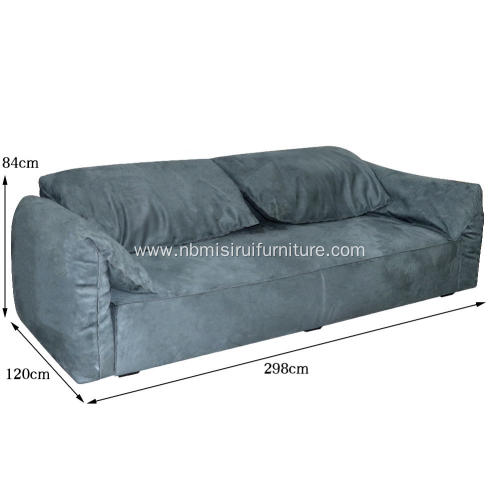 Imported frosted leather grey BAXTER sofa